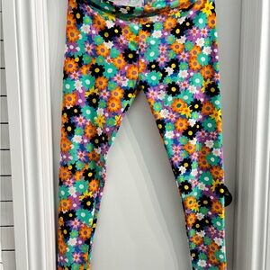 LuLaRoe Tall & Curvy Leggings with Colorful Floral Design